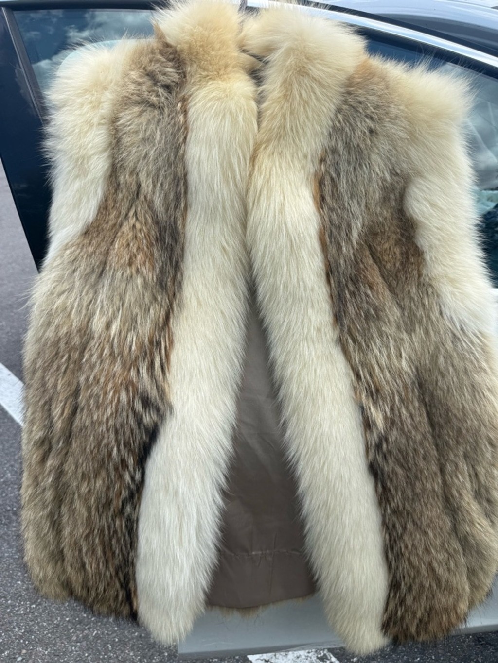 Authentic Mink & Fox Custom Made Trim Fur Vest M/L
