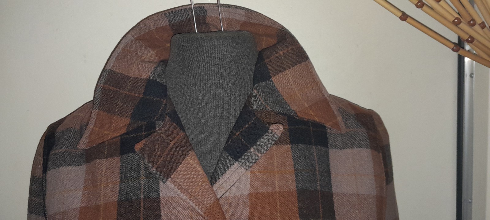Vtg 40s 50s Brown Rust Wool USA Pendleton Plaid Womens Chore 49er Work Jacket XL