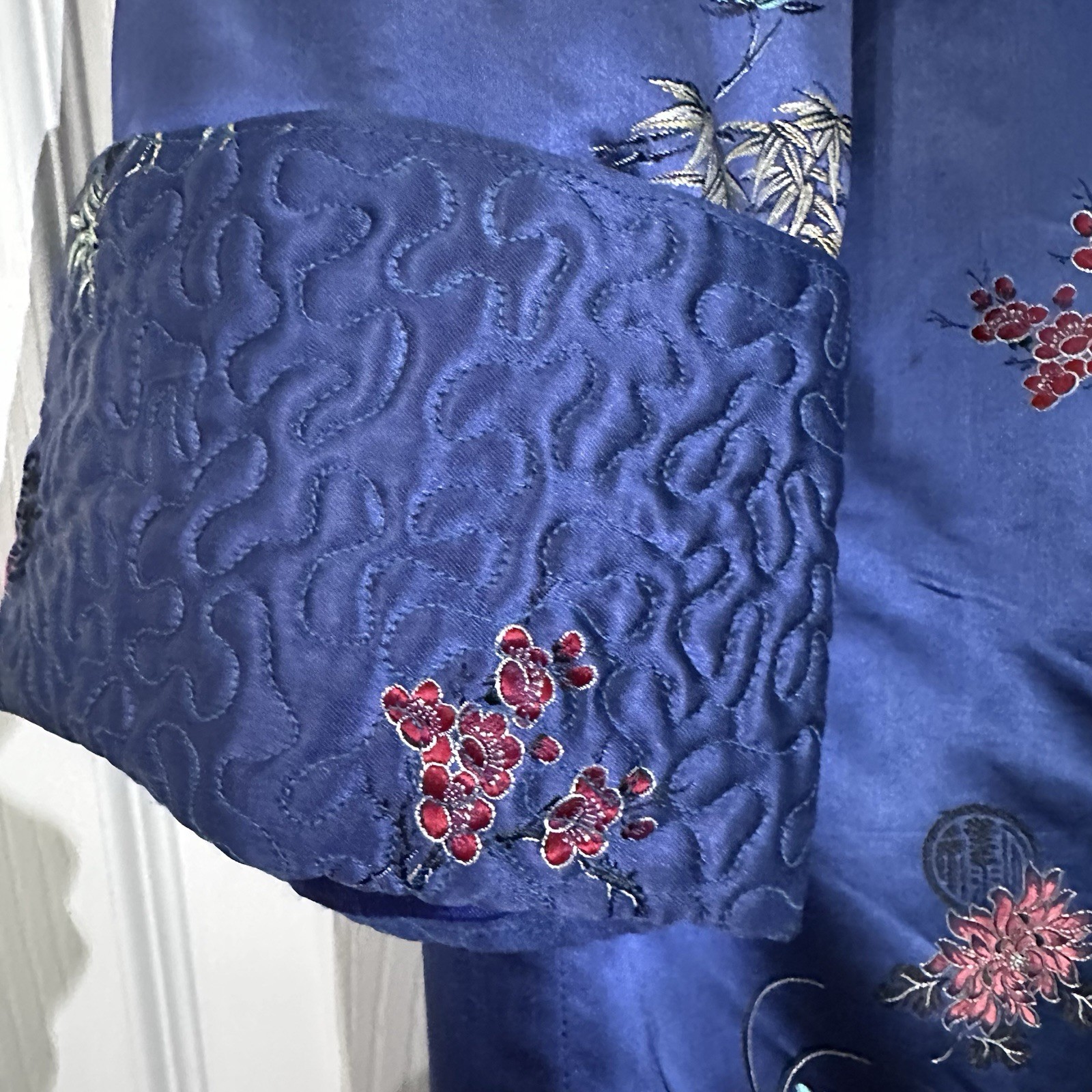 Kimono Robe Pockets, Blue ,Tailored Saigon Vietnam War Vintage 1966 Dress