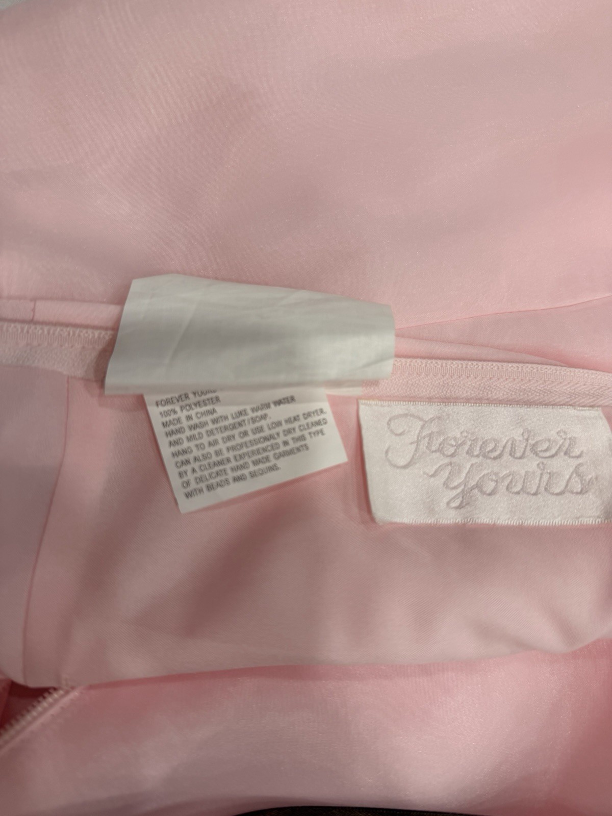 Forever Yours Pink Brown Ribbon Midi Formal Dress w/ Matching Purse Size 6 NWT