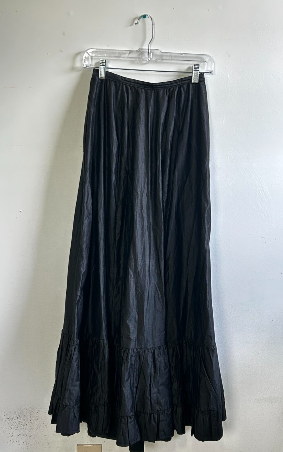 Victorian Petticoat, Black, Cotton Wool Blend