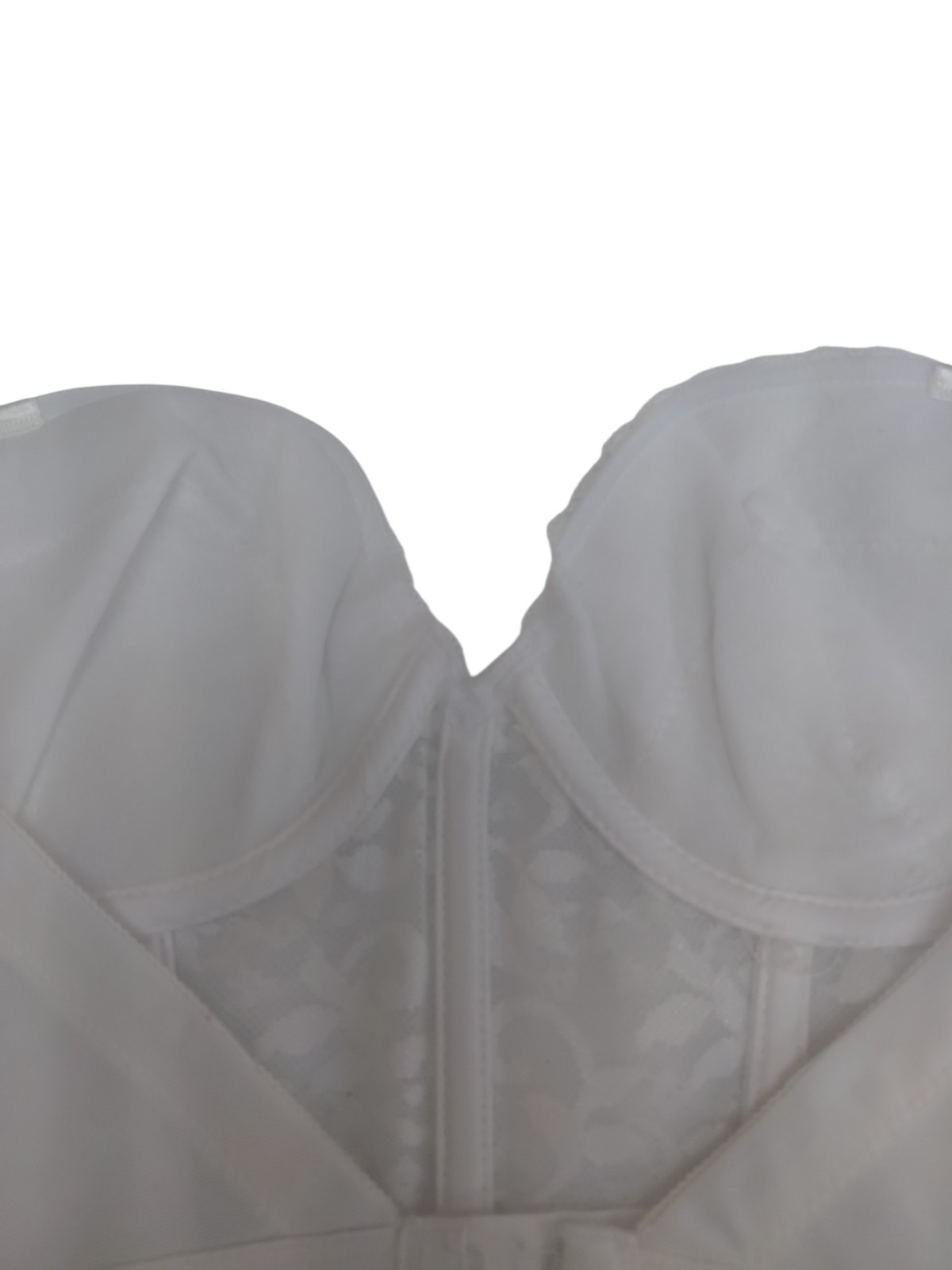 Vintage White Longline Bra Size 38B