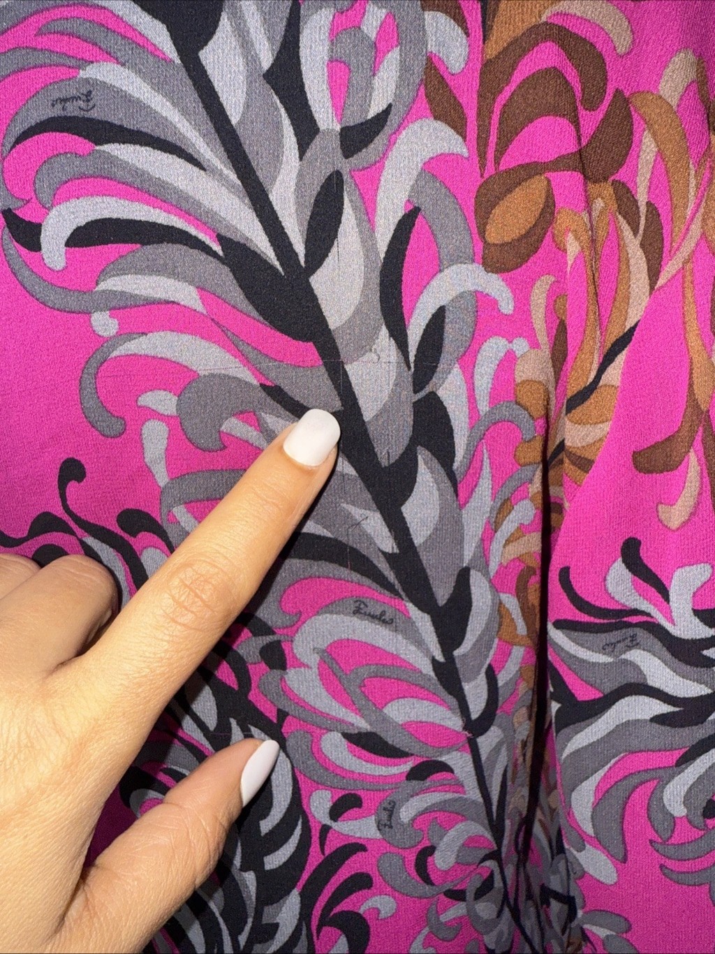 Vintage 60s EMILIO PUCCI Feather Print Silk Shirt Blouse
