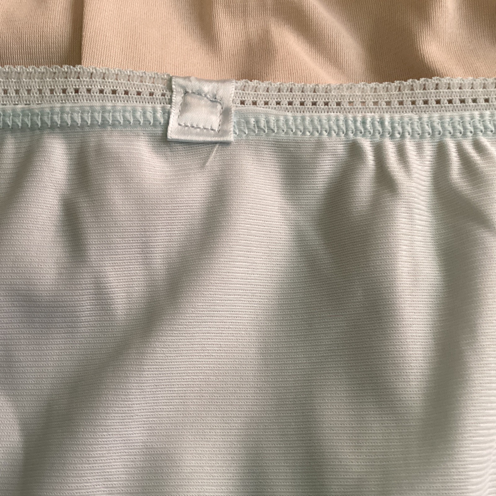 NOS 5 Pair Sears Granny Panties 12 Hips 53-56 Shiny Cotton Gusset Blue & Beige