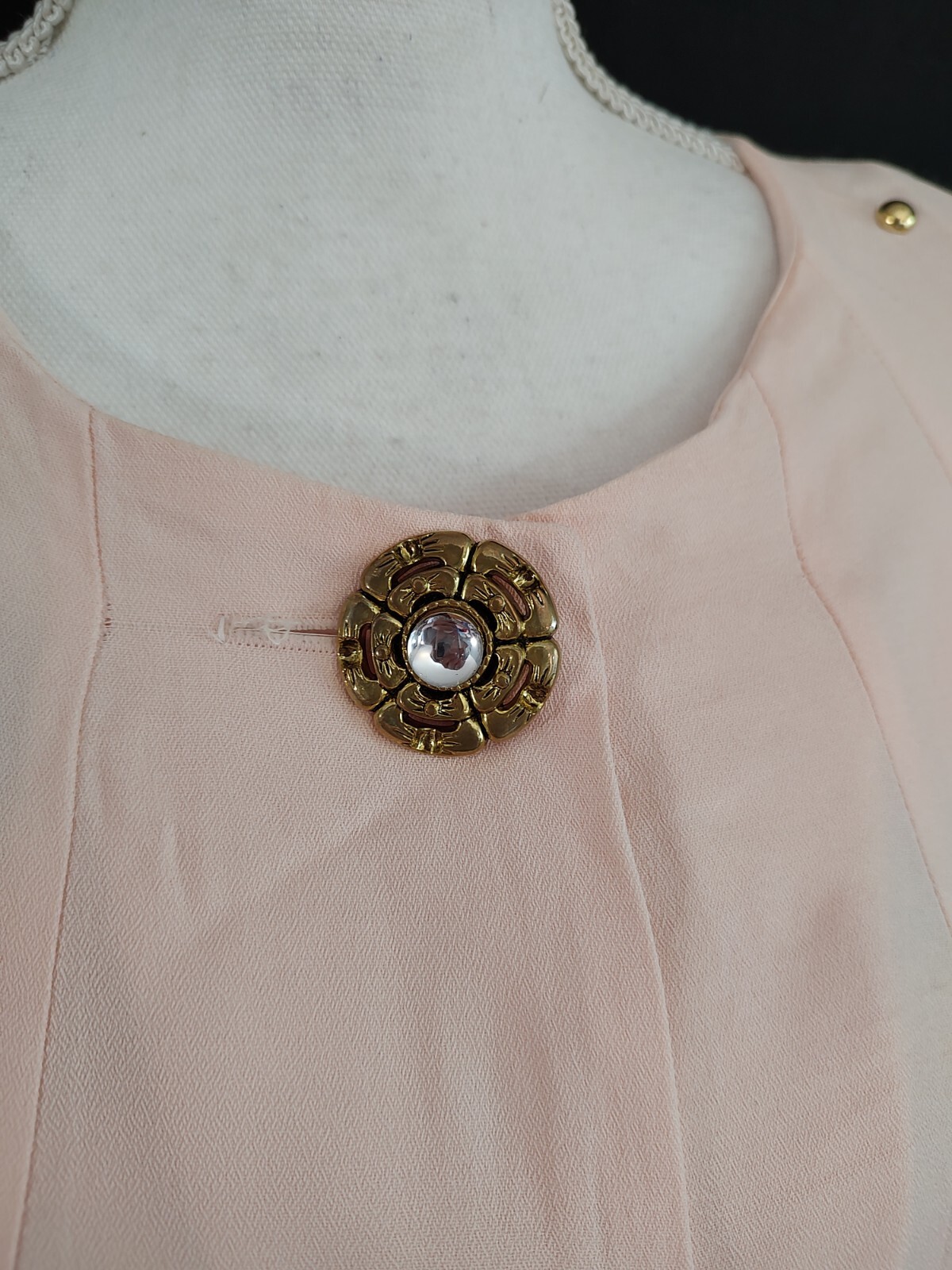 80&rsquo;s Vintage Jacket New Wave Tomorrow Brand Pink Swing Topper Gold Studs Sz L