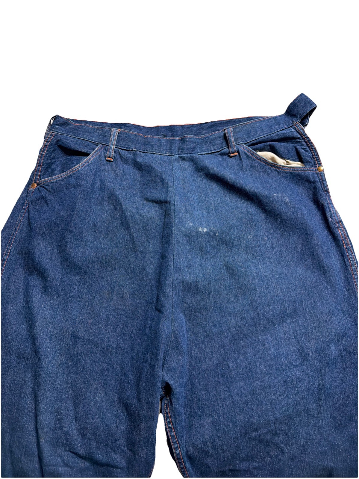 1950s hill Jeans Side Zip Sanforized Denim Pants 50 Women’s 36X28