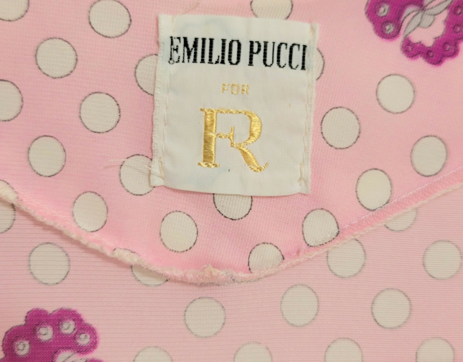 Vintage Emilio Pucci Formfit Rogers Pink Sheer Long Robe M Medium 14-16