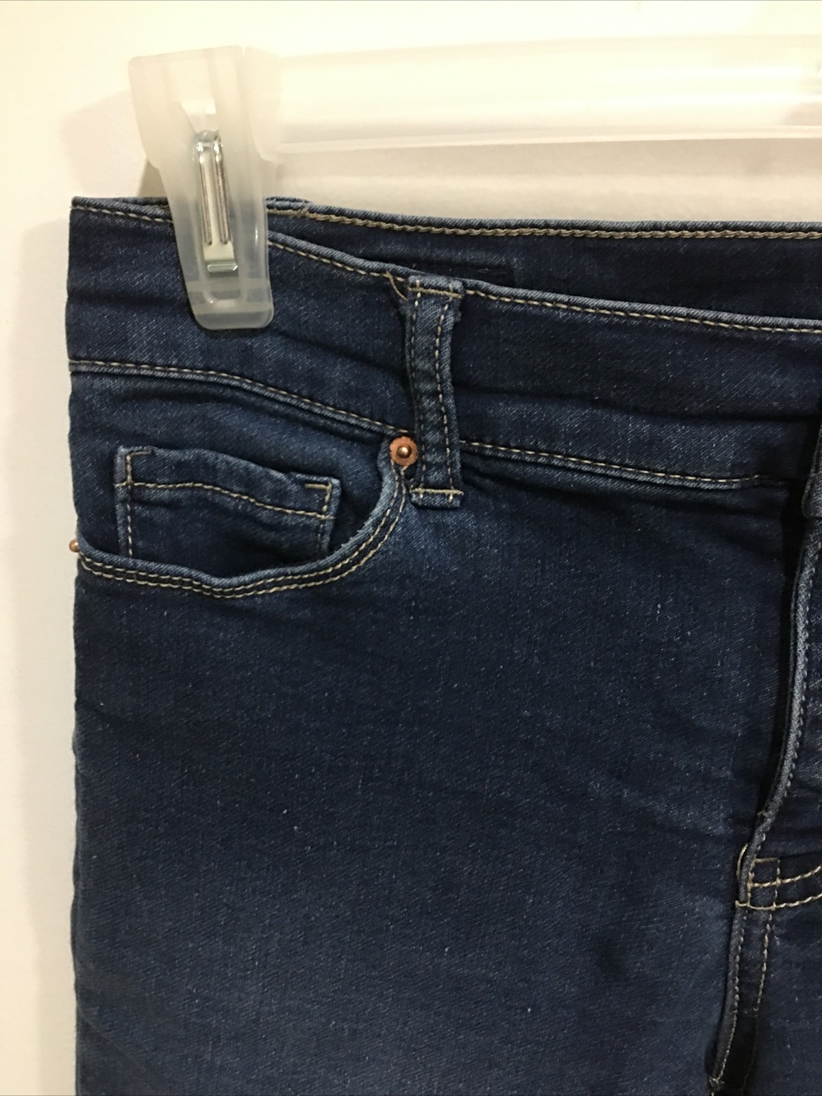 Juicy Couture Blue Denim Stretchy Cuffed Shorts Size 4 Hipster Glam Summer