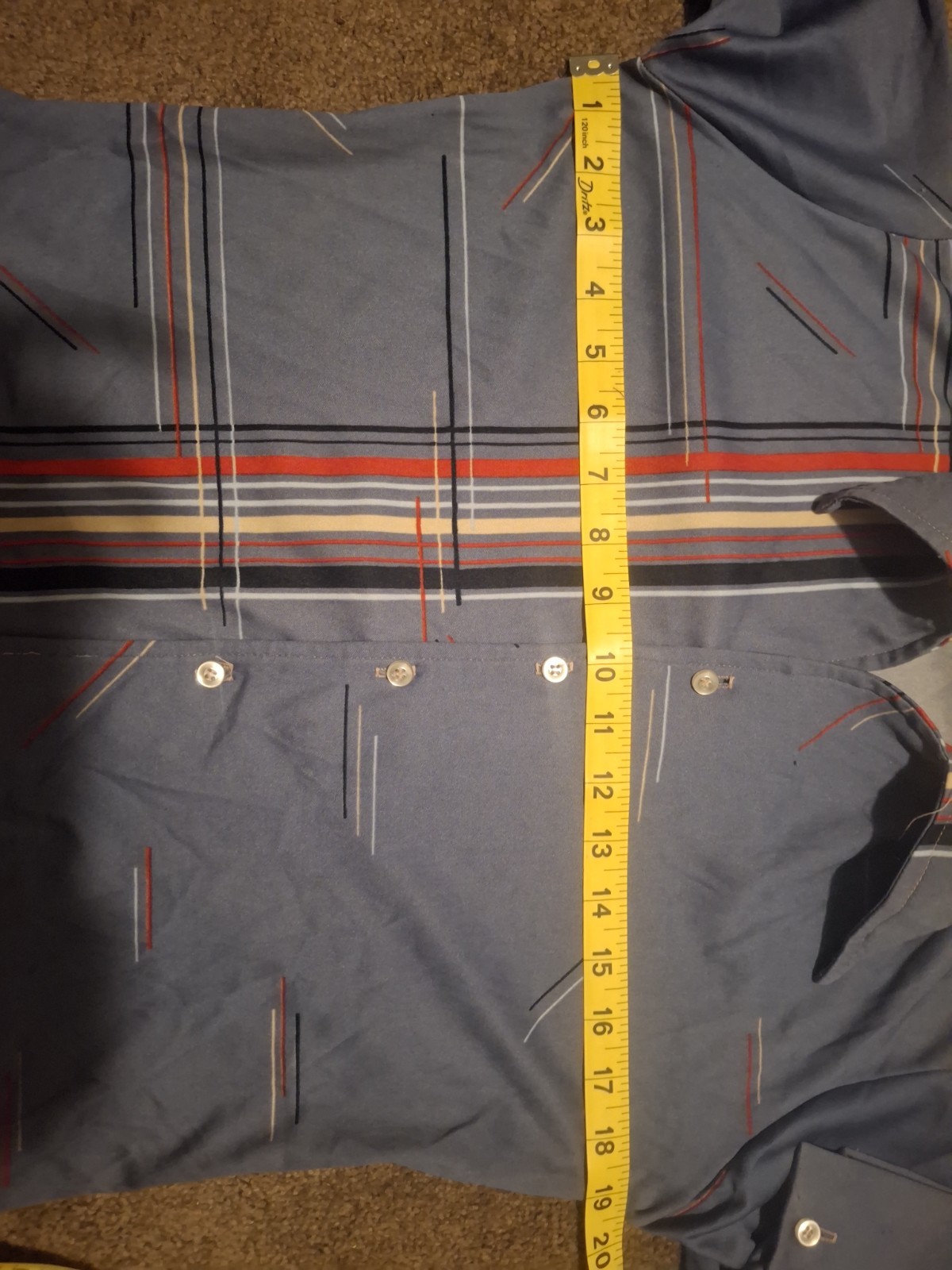 Vintage 70s Puccini Styled by Hogan Disco Shirt Dagger Collar Crop Top Women&rsquo;s 8