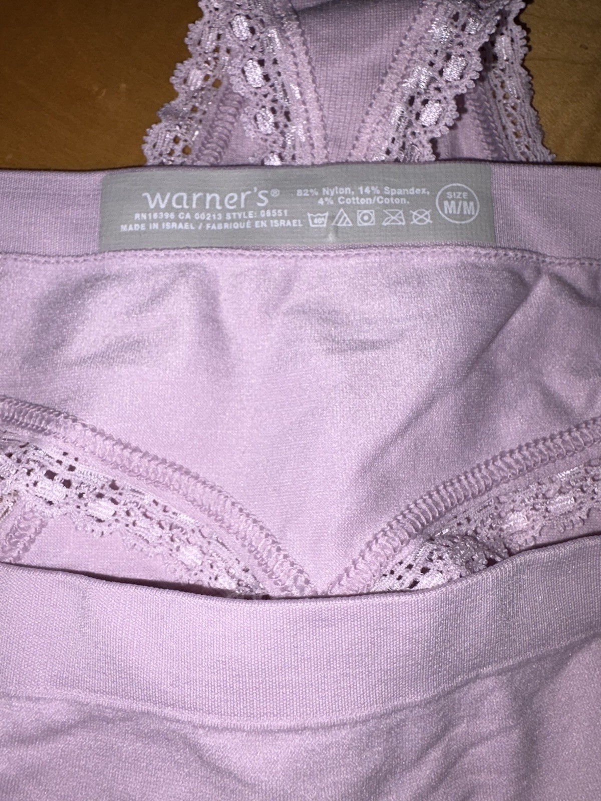 Warner’s Warner Y2K Brief Thong String Lilac Nylon 6 M Panty Bikini Underwear
