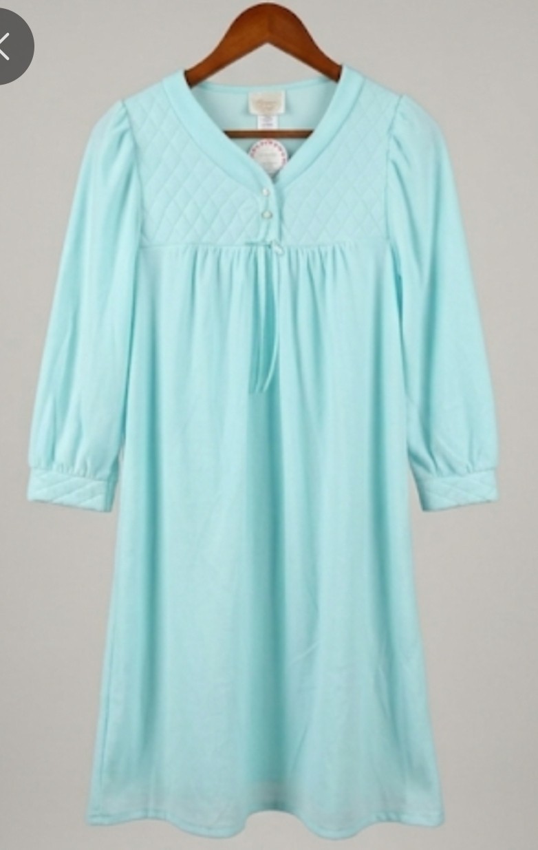 Carriage Court for Sears Women&rsquo;s Robe – Small Petite – Aqua Blue Vintage Cozy