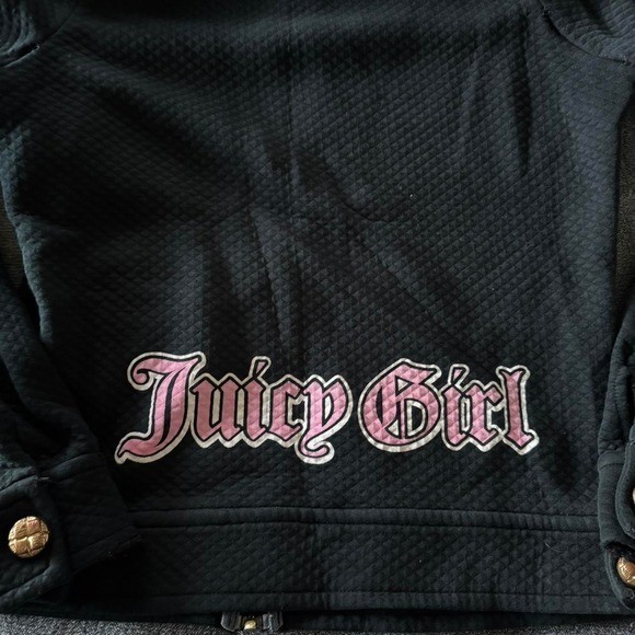 Juicy Couture tramp stamp logo zip up jacket y2k vintage mcbling