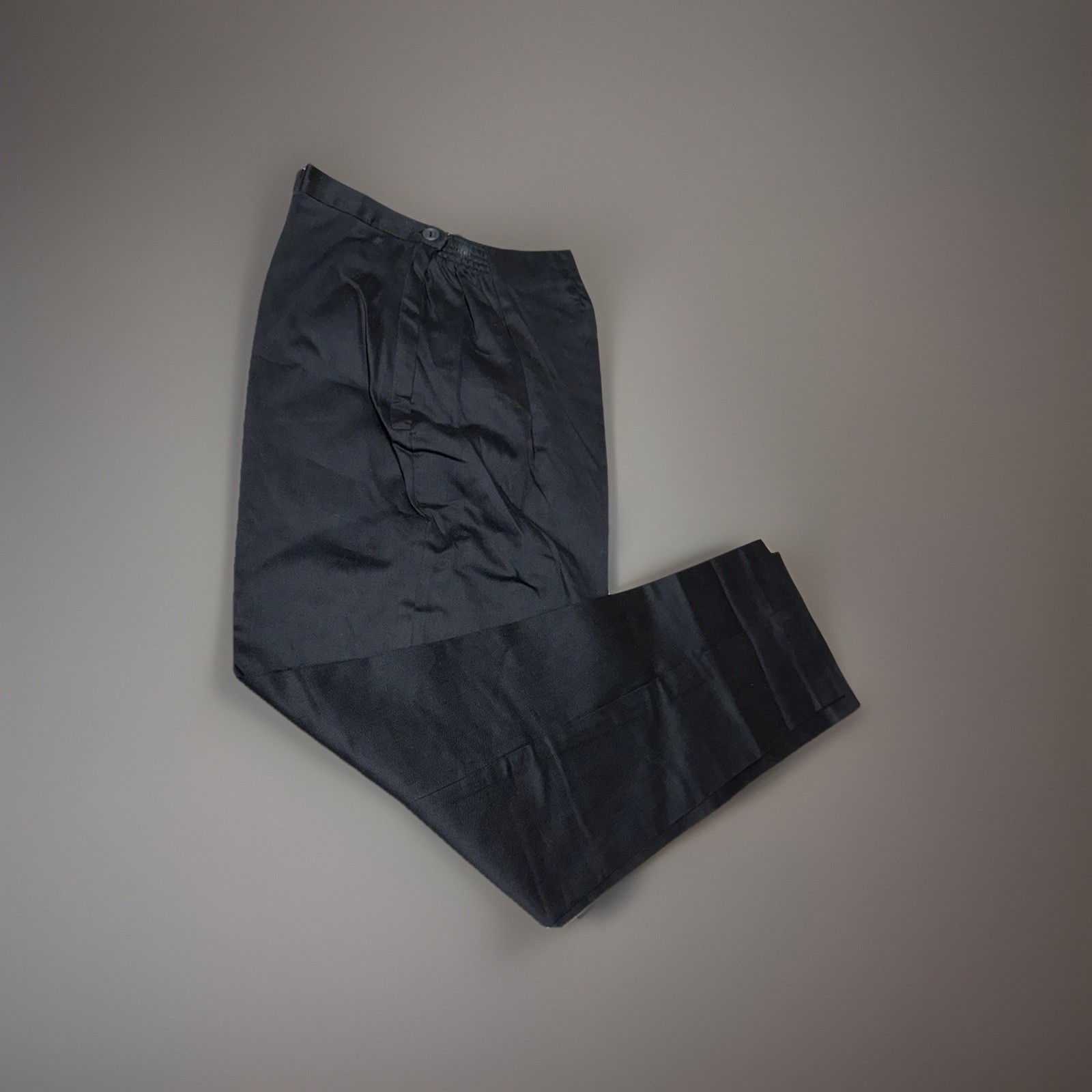 Vtg 60s Jeanie Blue Bell Girls Tapered Slacks Pants Black Cotton NOS NWT Size 14