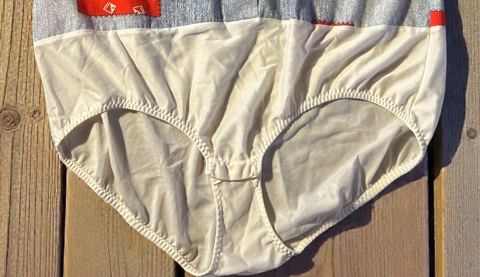 Vintage JCPenney Gaymode Patchwork 70s Bodysuit Shirt Snap Crotch Quilt Look