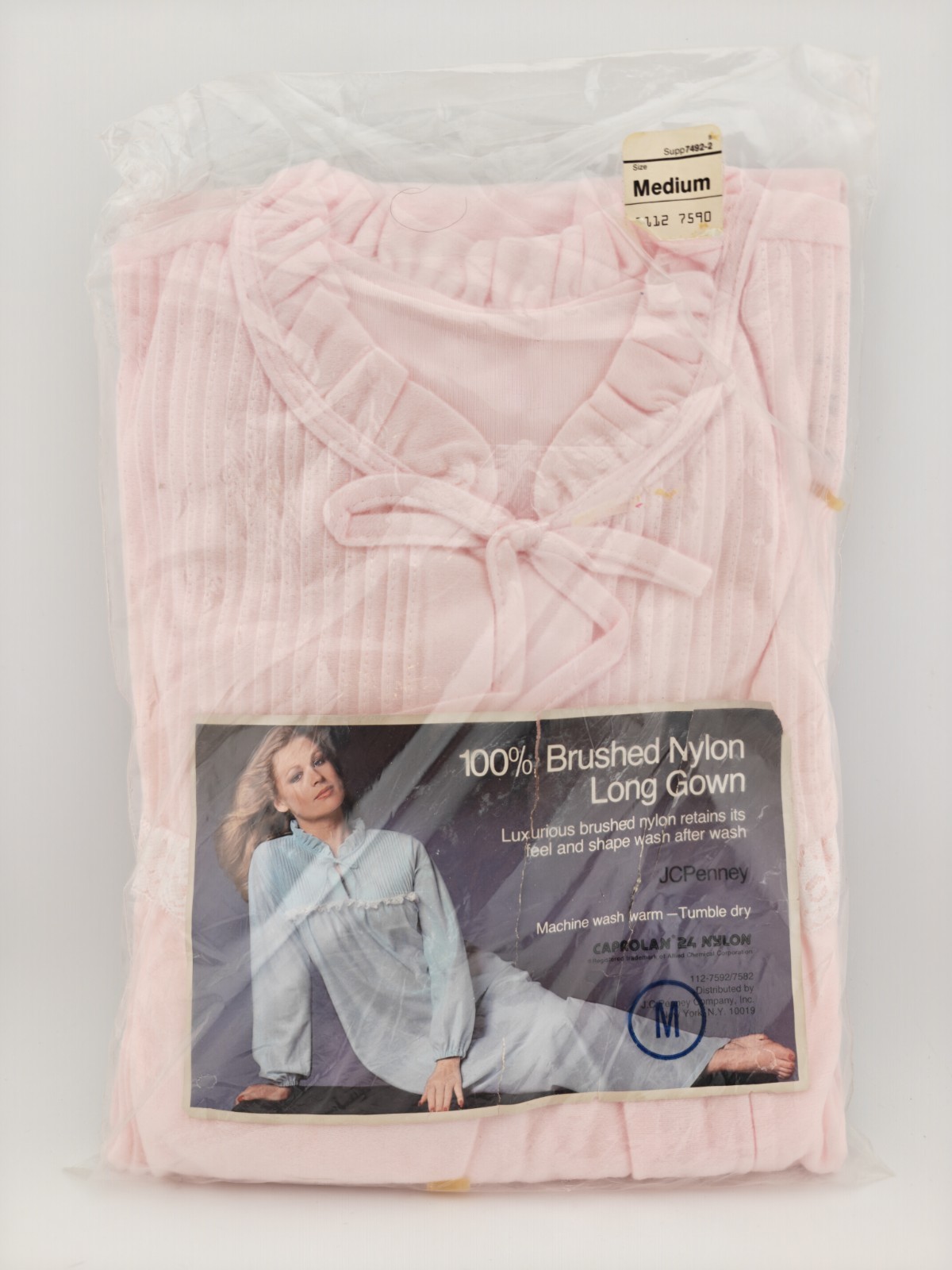 VTG Nightgown Brushed Nylon JC Penney Pink Women&rsquo;s size Medium NIP NOS 1980s