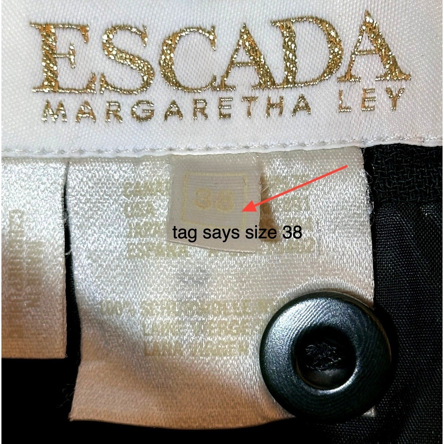 Escada Margaretha Ley Vintage Forest Green Pure New Wool Pencil Skirt 38 Classic