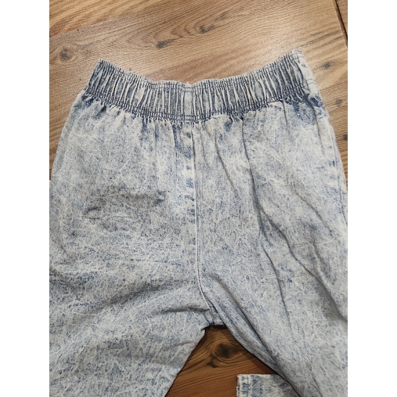 Vintage 80s Gitano Logo Acid Wash Pull On Jean Stretch Streetwear Retro Taper L