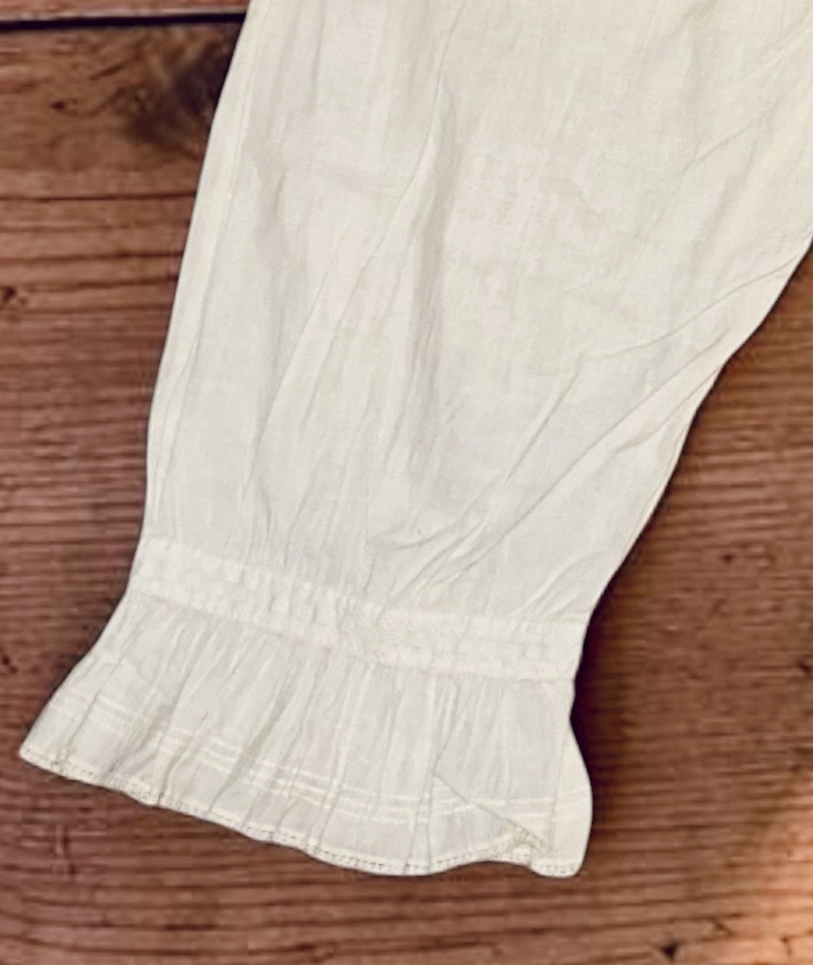 Victorian Cotton Open Crotch Split Leg Pantalettes Bloomers 33” Waist 10 12