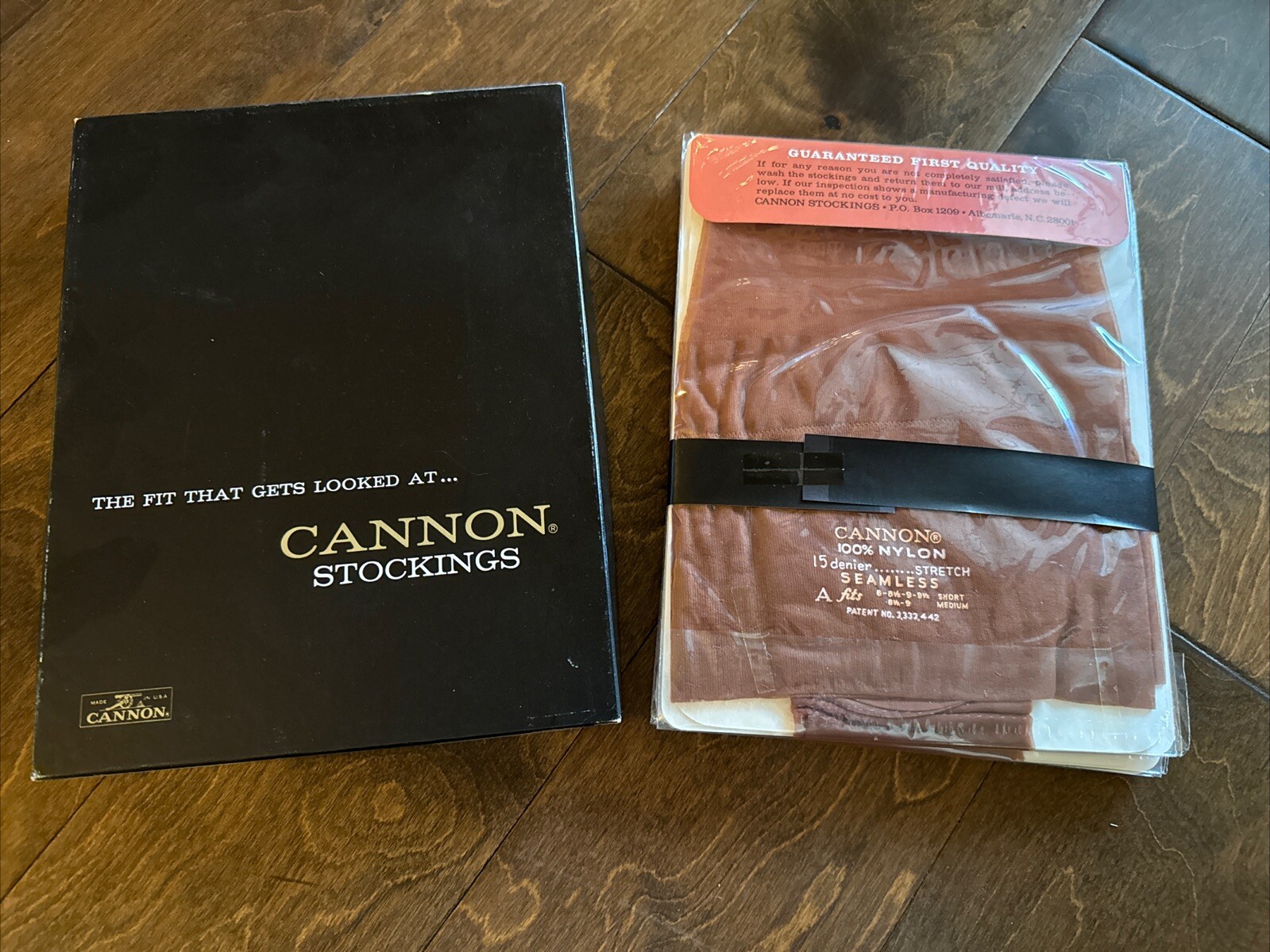 Vintage CANNON Stretch Seamless Nylon Stockings Cinnamon 100% Hosiery 4 Pack