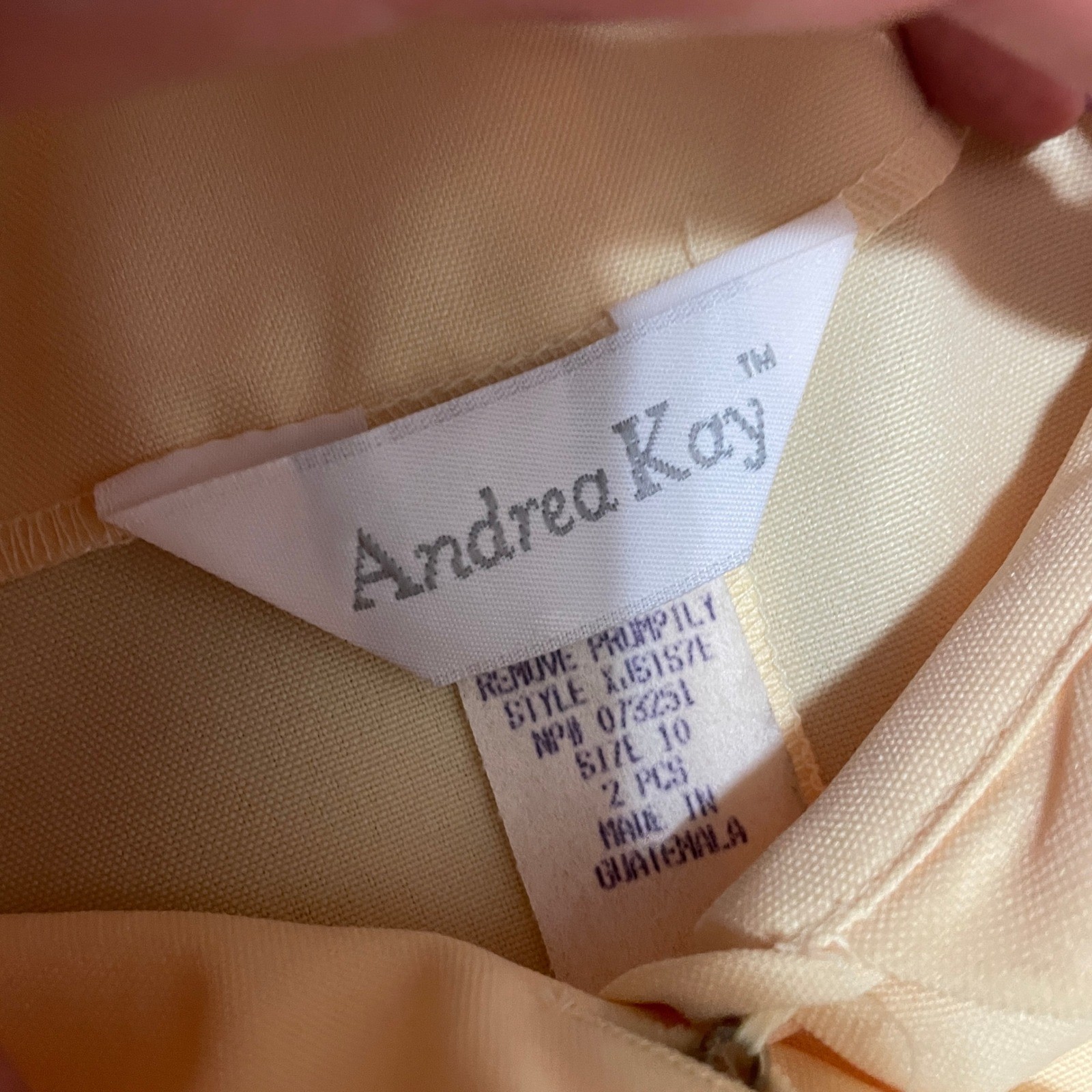 Andrea Kay VTG 80s Size 10 Butter Yellow Midi Skirt Suit SS Blazer Office NWT