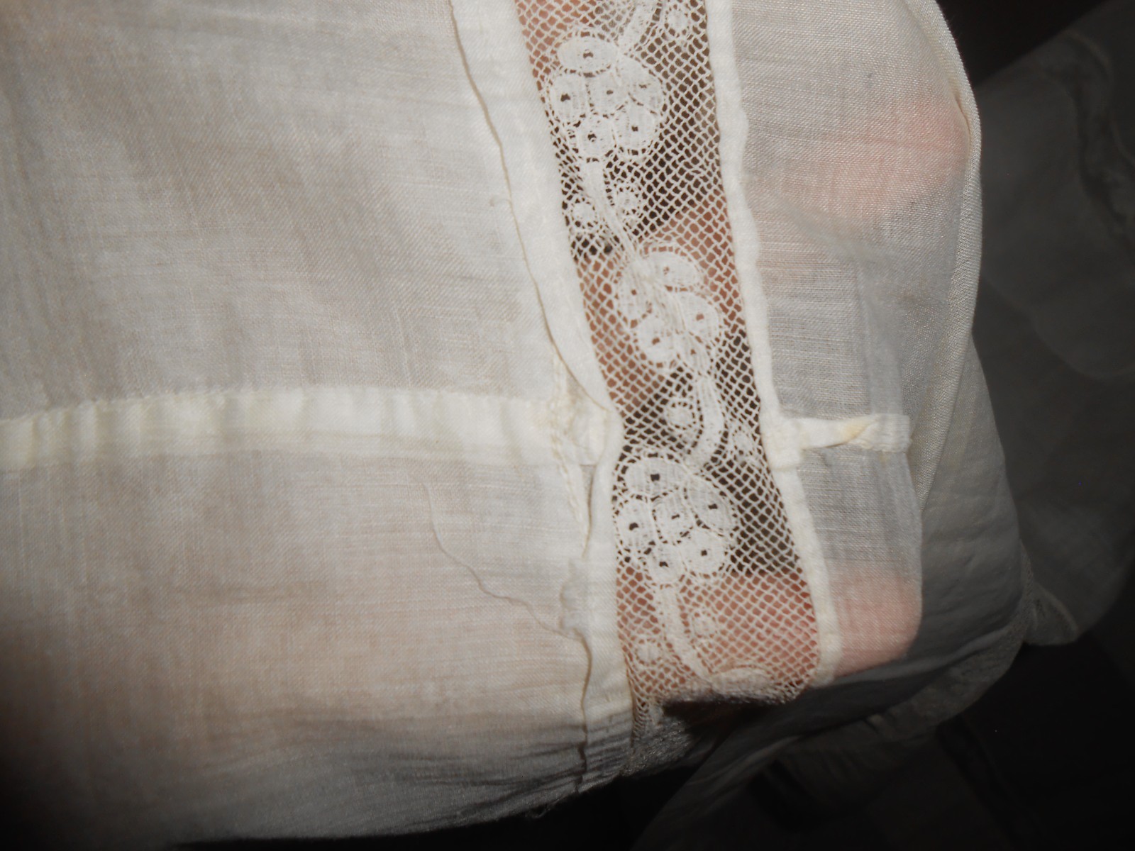 Vtg 1890s 1900s Victorian Edwardian DAY DRESS Lace Lawn Cotton FINE Handmade