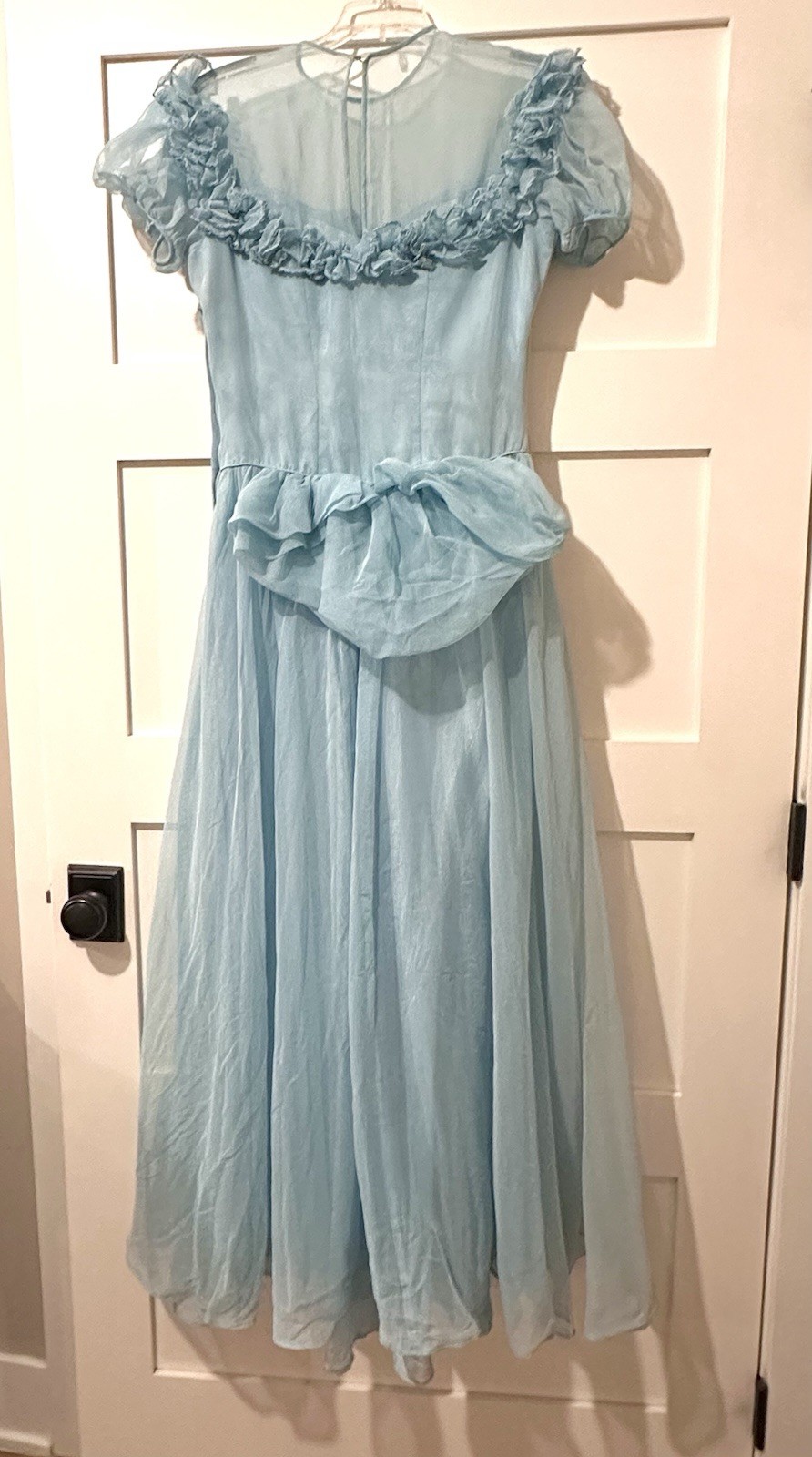 Rare 1940s Fred Perlberg Pale Blue Party Dance Gown XS/S – COSTUME OR REPAIR