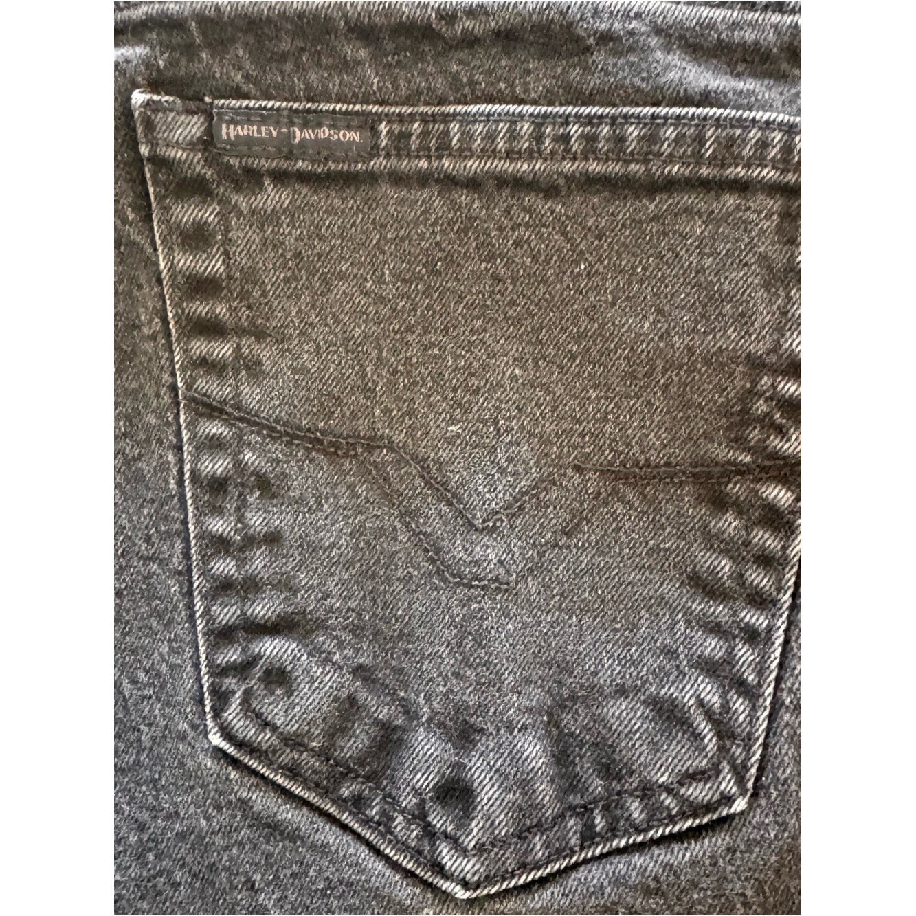 Vintage Harley Davidson Bootcut Black Biker Moto Jeans 18 Regular Y2K Plus Size