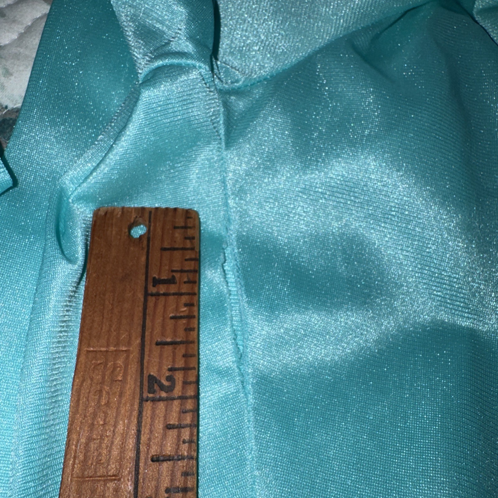 ERICA LOREN Vtg 1970s NYLON Pajama Set AQUA Blue Lace Trim SMALL Boho