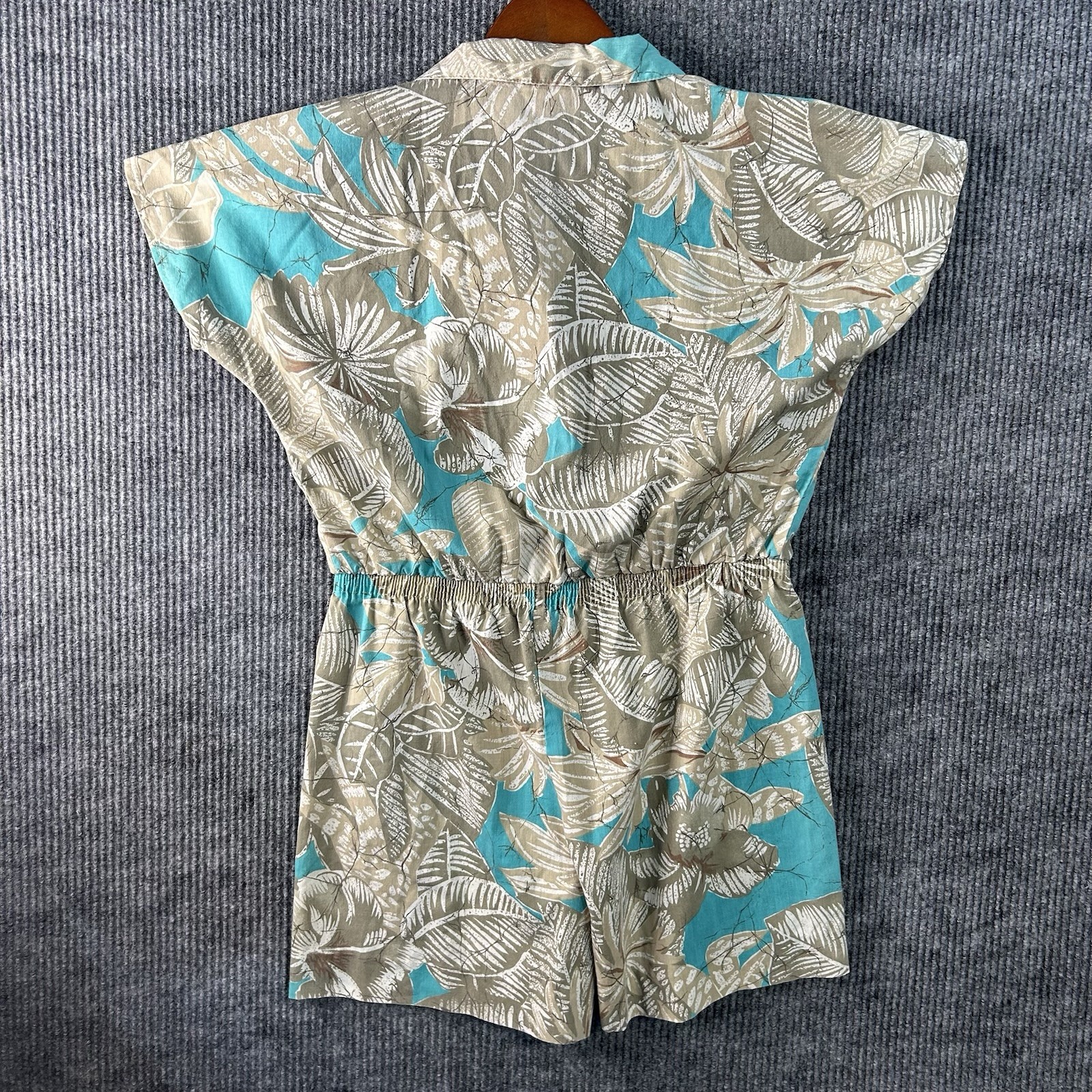 Vintage Romper Women’s Medium French Navy Made In USA Floral