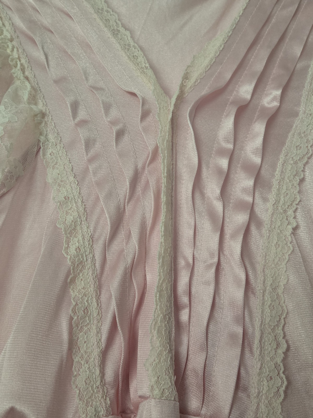 Vintage 1950s/1960s Mary Barron Maxi Nightgown Soft Pastel Pink Nylon Fabric