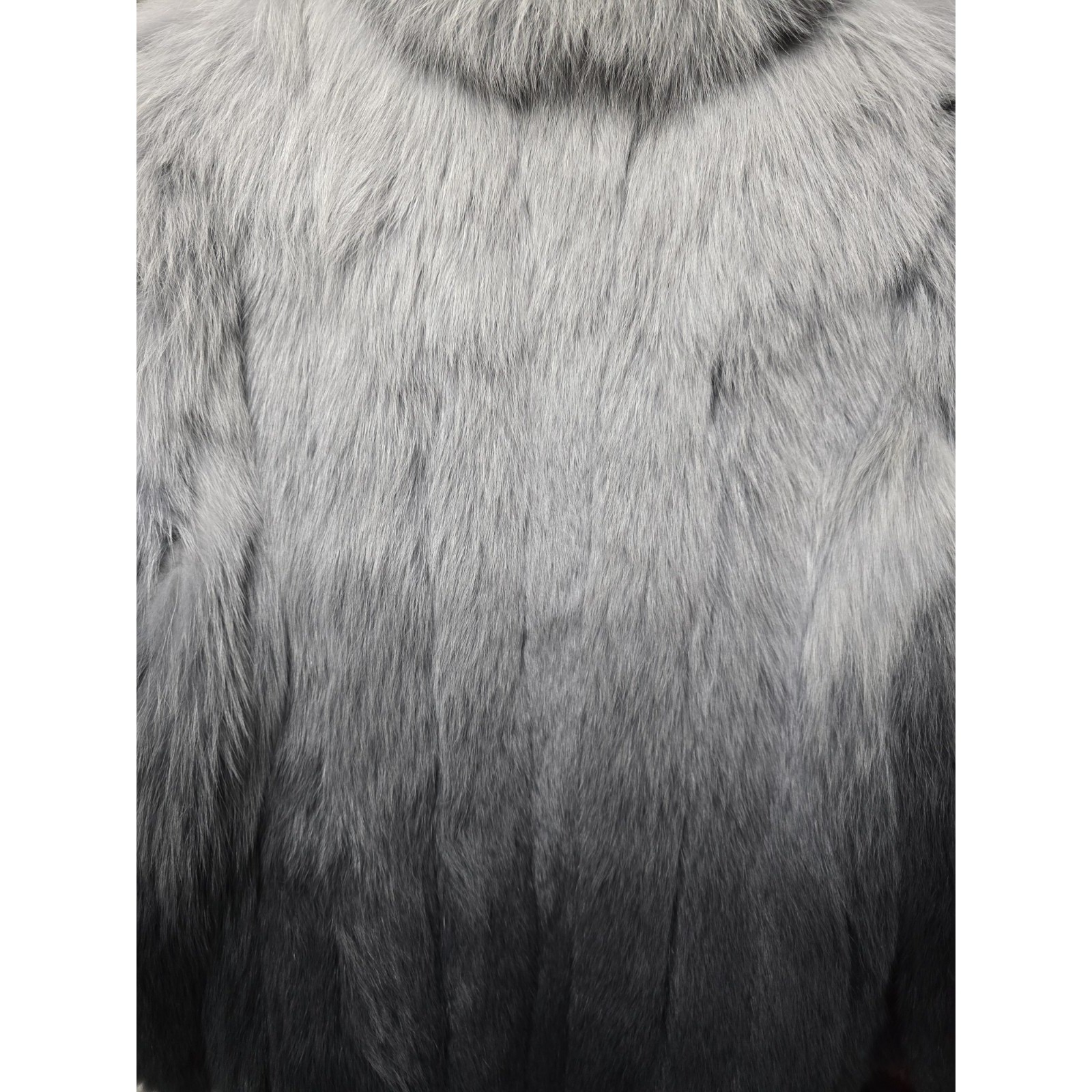 Vintage Ombre Silver Fox Fur Jacket, Impeccable, Flawless , Girls Deserve Fur