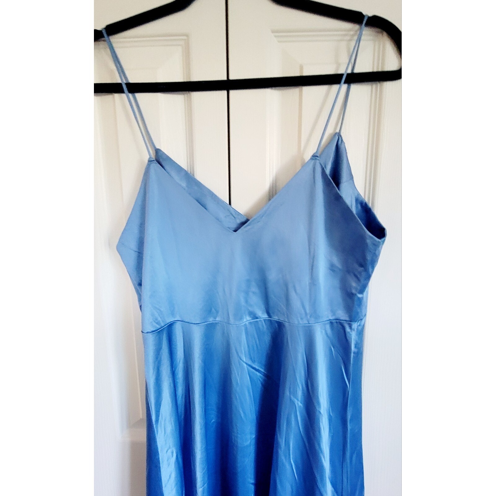 Lily Of France M Vintage 60&rsquo;s Long Nightgown Robe Blue Set Union Made USA Lace