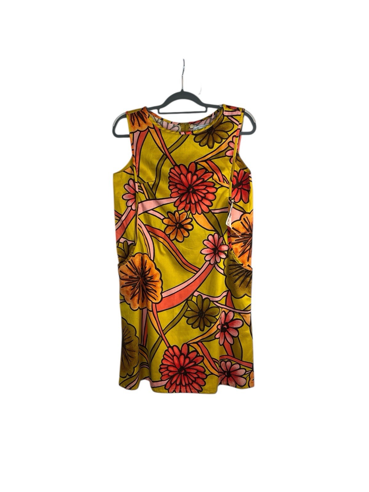 Vintage Surf Line Hawaii Jams World Original Laguna Gold Sleeveless Dress M