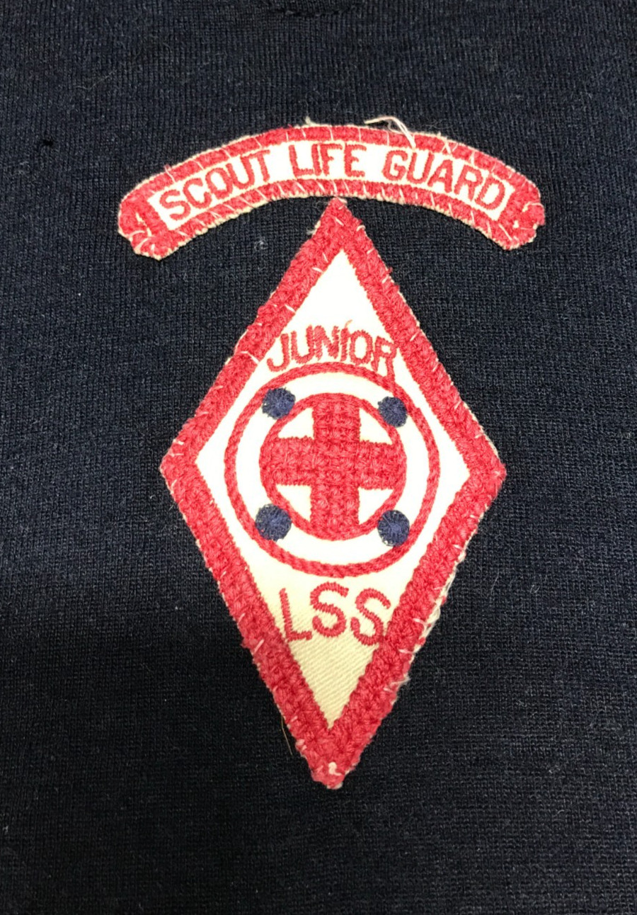 VTG 1930s Scout Lifeguard Junior Wool Bathing Suit Beach Wear Swimsuit 439-26B