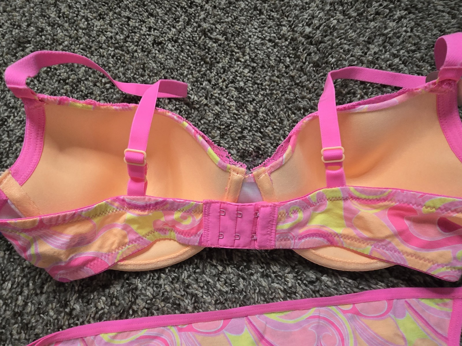 Vintage Y2K Bra 36D & Sz 7 Bikini Panties SET Fruit of the Loom Read NWT