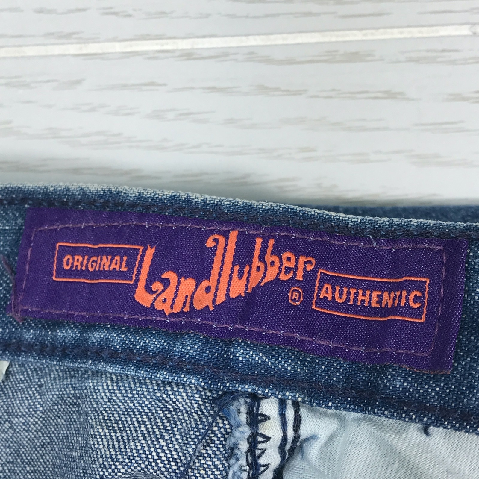 Vintage 70s BellBottom Jeans Women 5/6 LandLubber Button Snap Cotton Made In USA