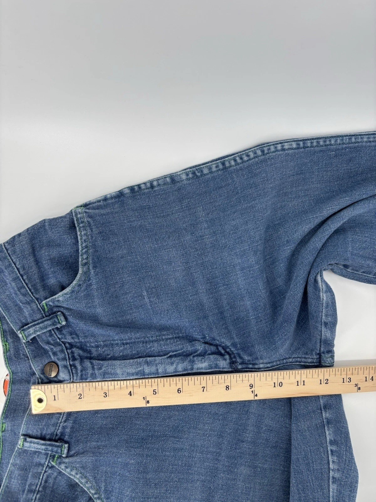 Vintage Maverick Jeans 24×31.5 Flared High Rise Rare Embroidered Pocket Hippy