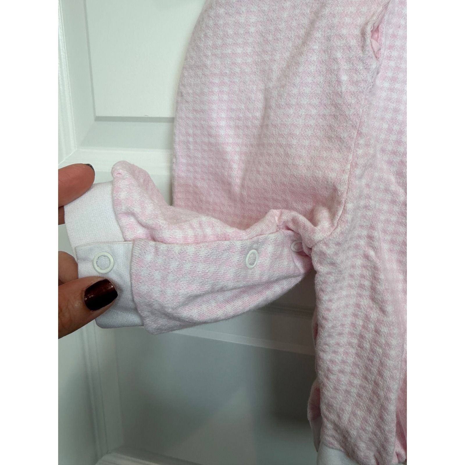 31. Vintage Joli Collection Pink Gingham Bunny Embroidered Bubble Romper 3/6M