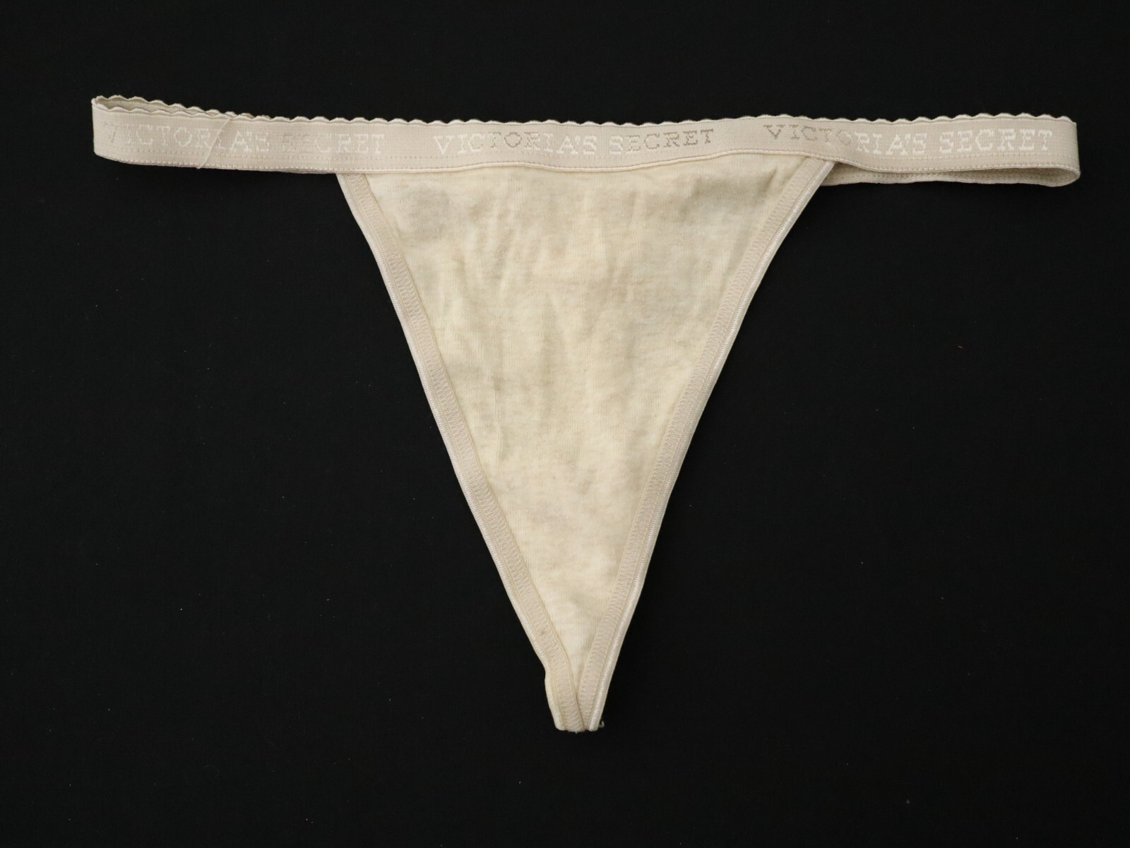 2 Victoria&rsquo;s Secret VTG Y2K Signature Cotton V-String Thong Panties Lot MEDIUM