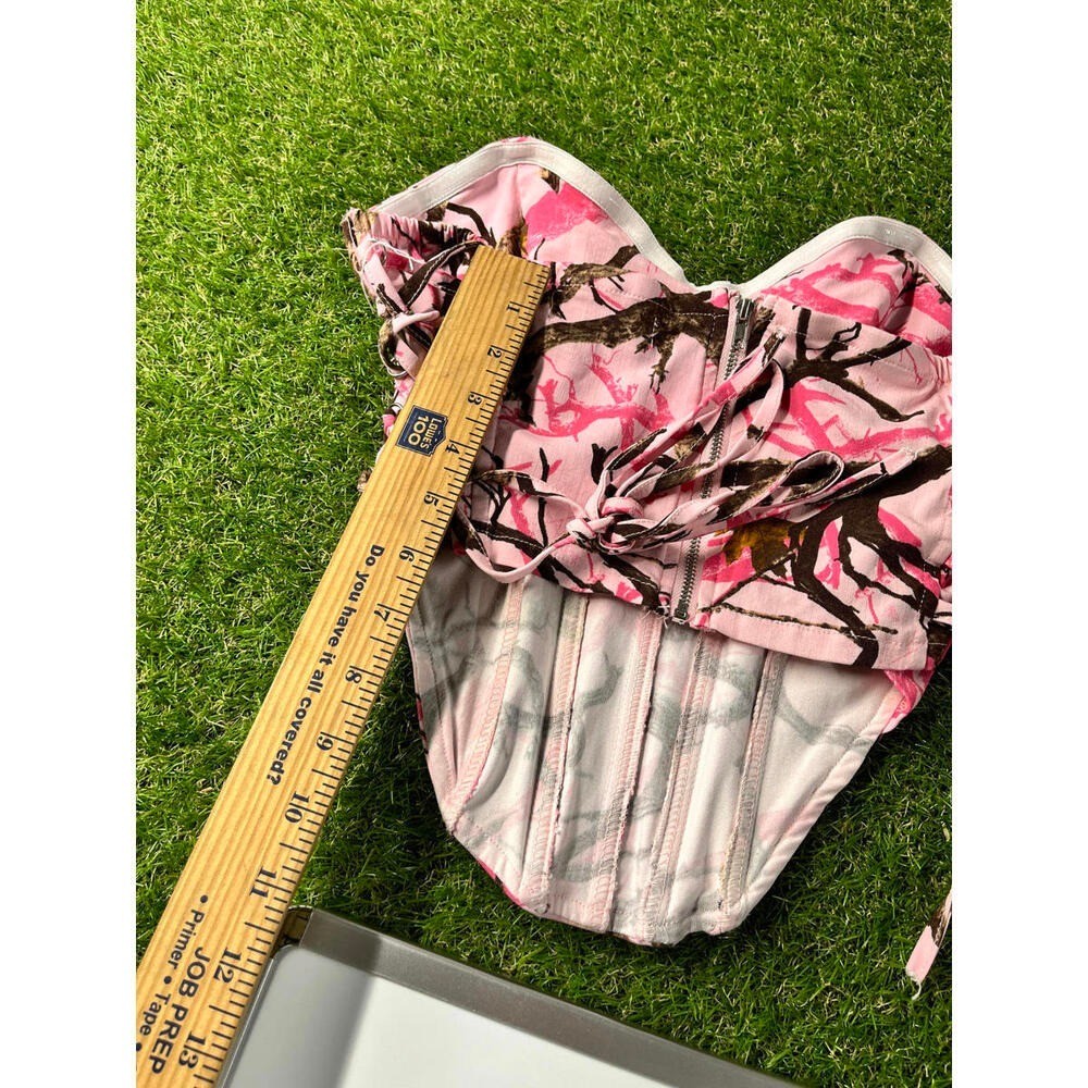 Like An Angel Pink Camouflage Print Corset Top Juniors XL