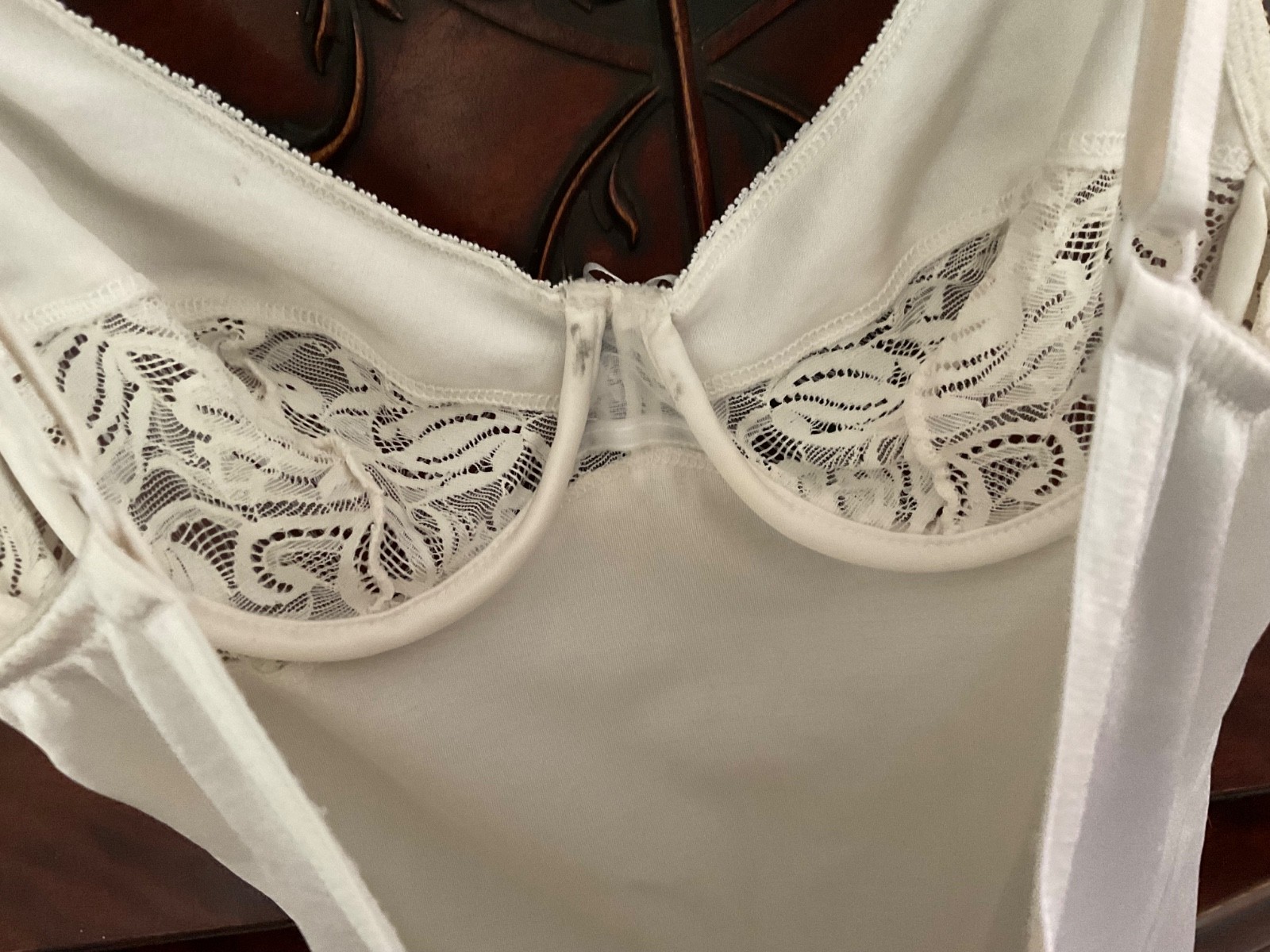 Vanity Fair All in One Slip Girdle Open Bottom Built in Pantie Silky Nylon Sz.34
