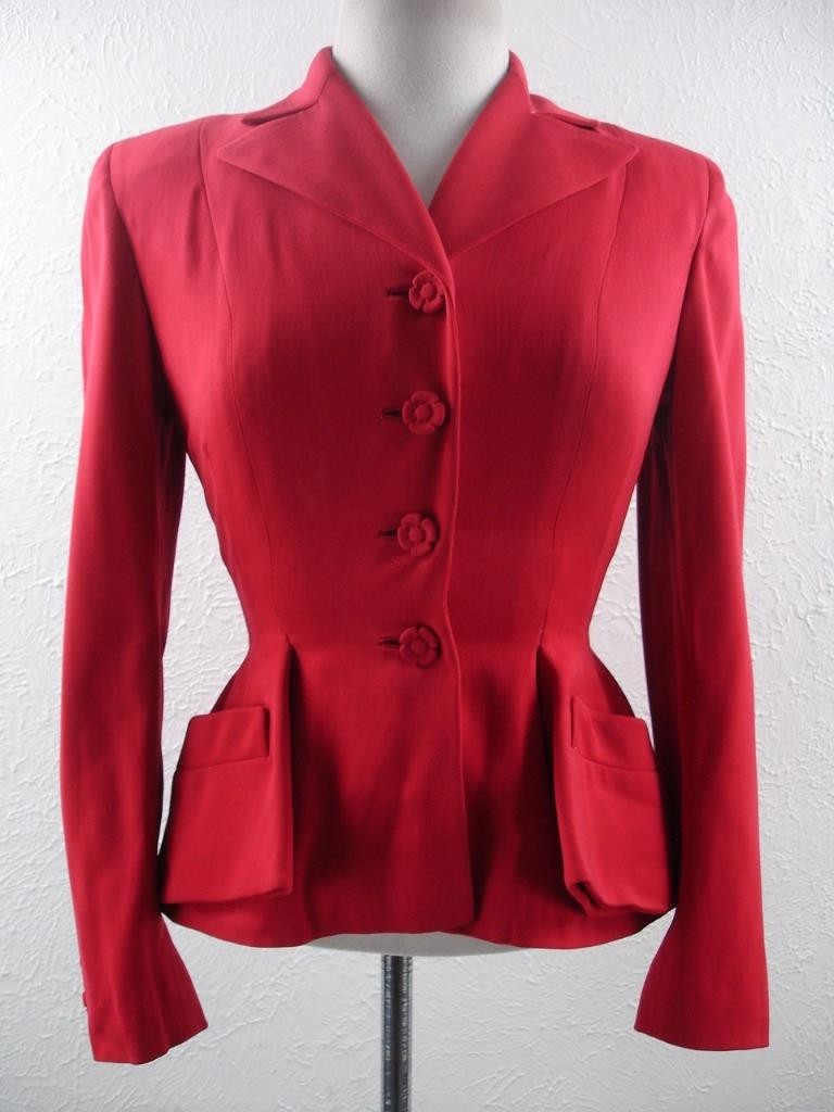 Women&rsquo;s XS S Vtg 1940s Gano-Downs Hacking Suit Jacket Blazer Riding Sport Coat