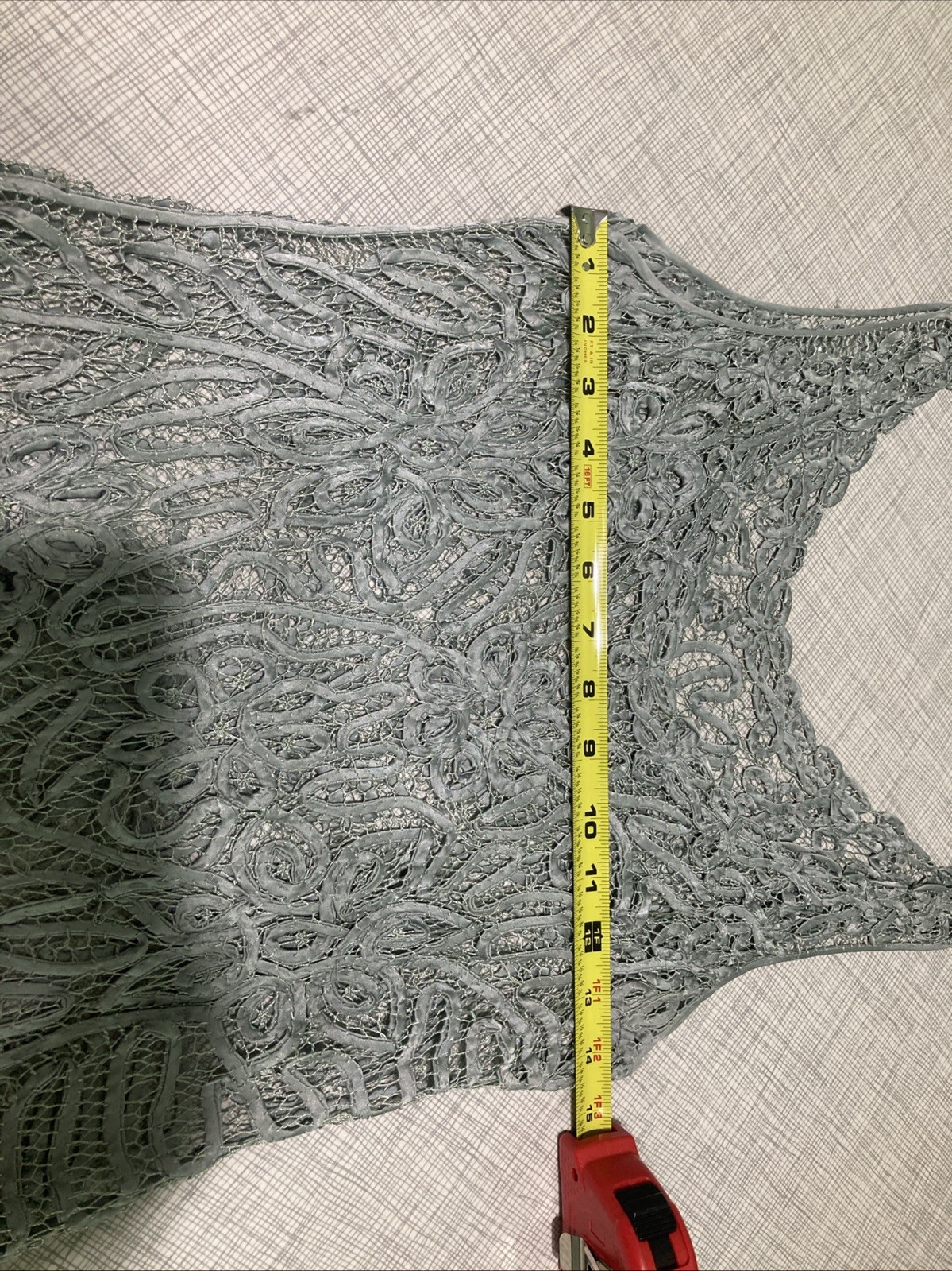 Vtg 90s Soulmates 100% Silk Crochet Lace 3pc Dress Set L Fits XS S Y2K Mermaid