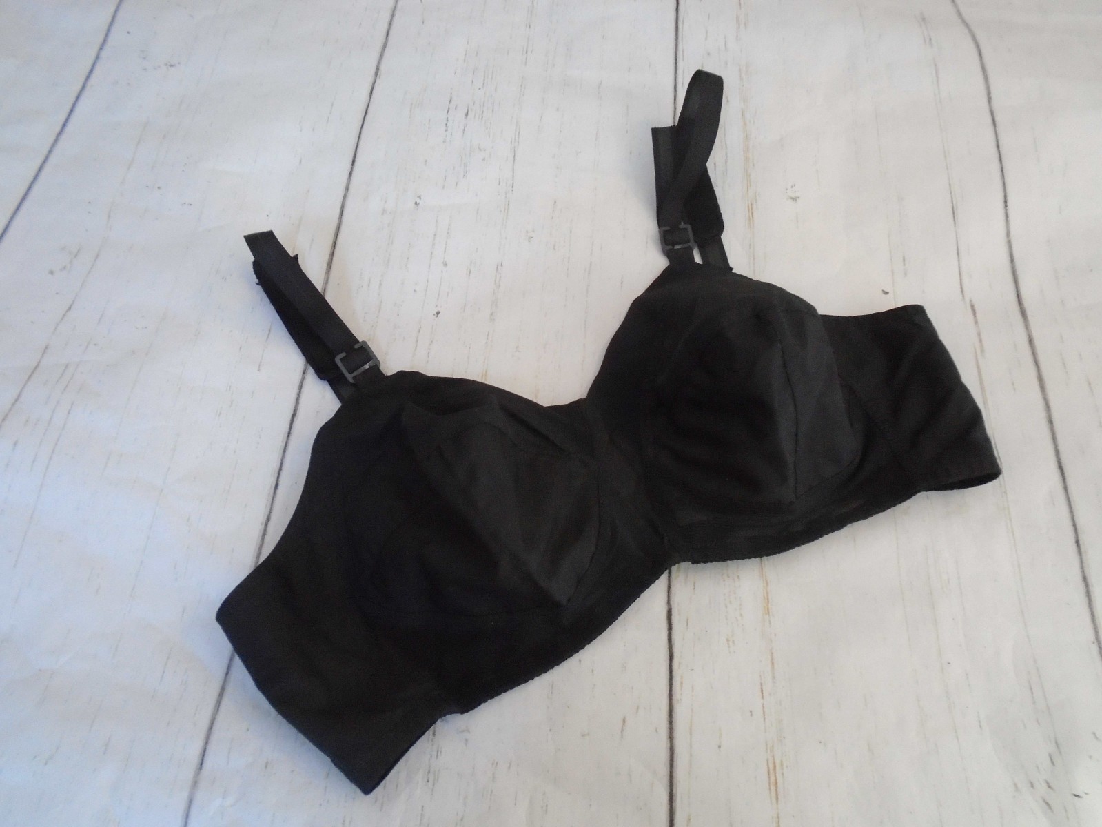 38B Black Cotton Wireless Unlined Vtg EXQUISITE FORM Bra #532 38B