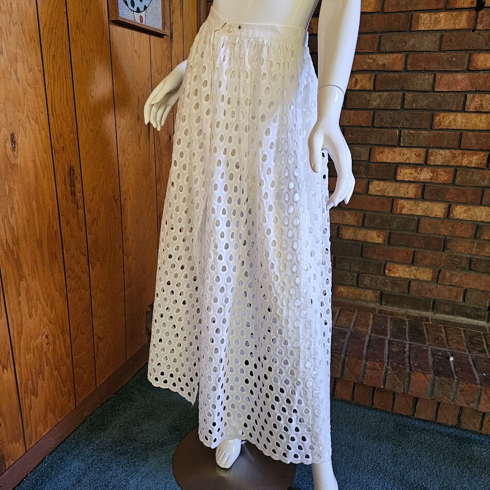 Vtg 60s Eyelet Lace Tea Timer Play Shorts & Skirt Chuck Howard Beach Party XS/S