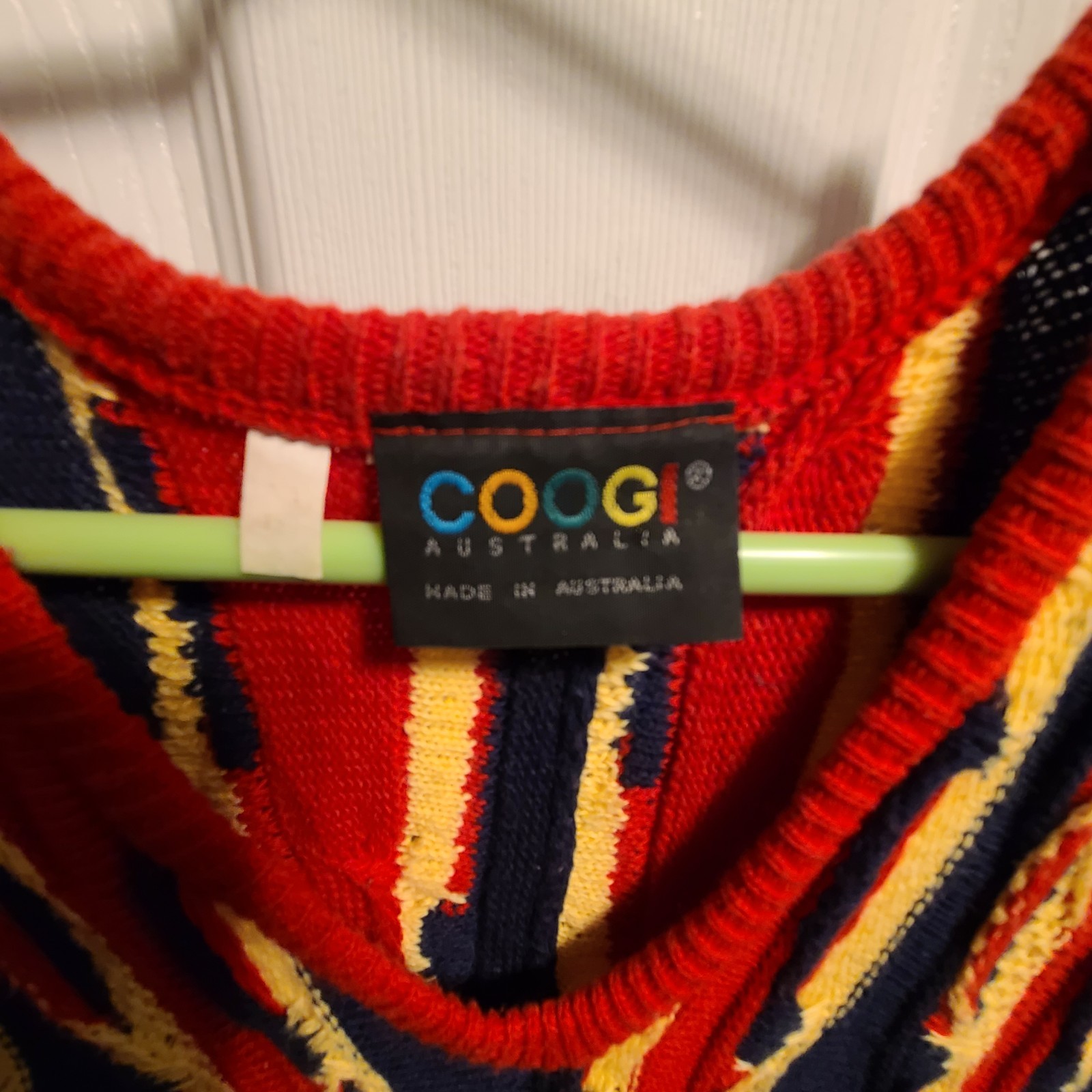 COOGI 90s Vintage Sweater Dress, Size M, Primary Colors