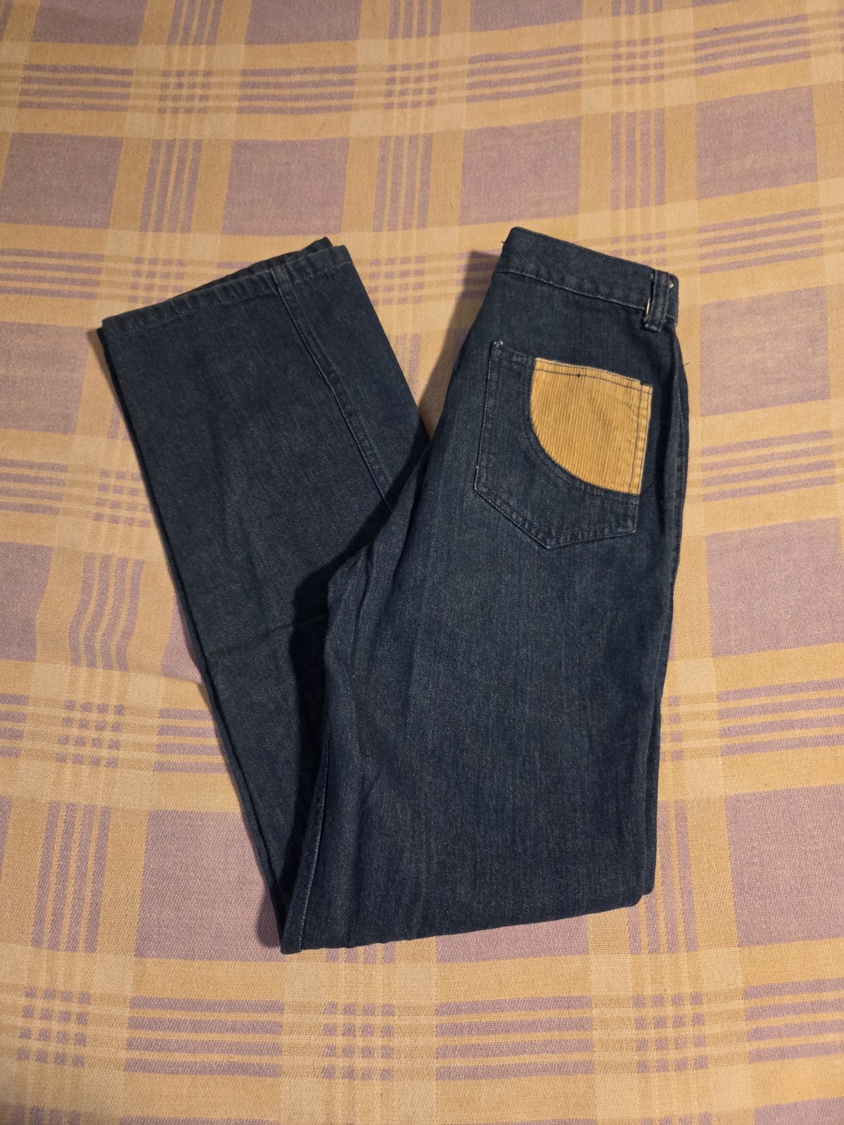 Vintage 70s Patchwork Denim Jeans Pants Flare Jeanie Laura Accessories 7 / 8
