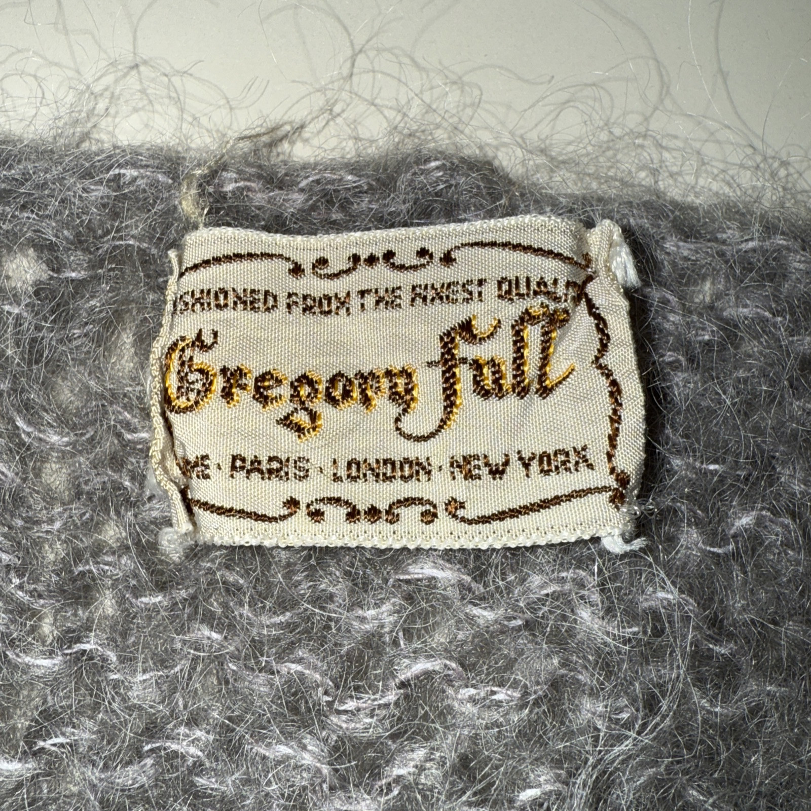 Womens Wool Blend Hand Knit V Neck Sweater S/M Gregory Full Made in Italy