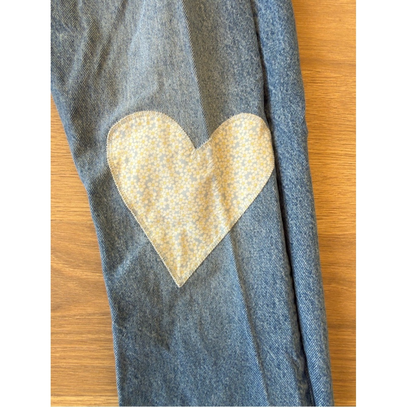 Special Anniversary Edition Levi&rsquo;s Blue Straight Leg Jeans with Heart Patch