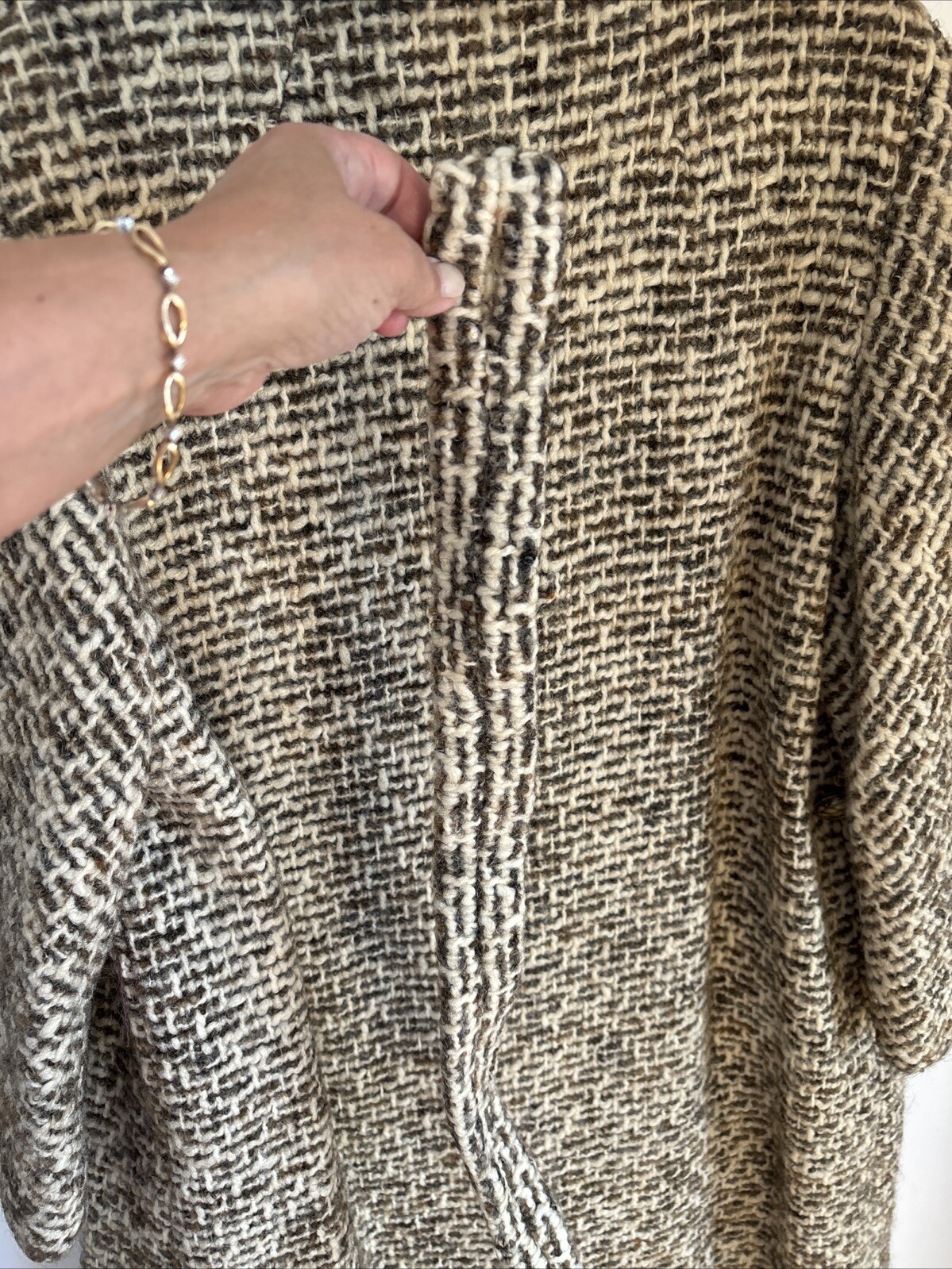 Herbert Bass Wool Coat M* Big Buttons Union Label True Vintage Boucle Nubby